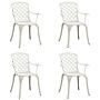 Vidaxl Garden Chairs 4 Pcs Cast Aluminium White