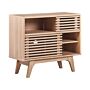 Tv Stand Light Wood Storage Shelf Cabinet Cable Management