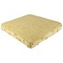 Floor Cushion Yellow Cotton 60 X 60 X 12 Cm Pouffe Ottoman Decorative