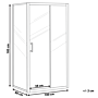 Shower Enclosure Silver Tempered Glass Aluminium Frame Single Door 80x100x185cm