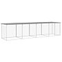 Vidaxl Chicken Cage With Roof Light Grey 403x98x90 Cm Galvanised Steel