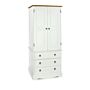 Corona White 2 Door, 3 Drawer Wardrobe