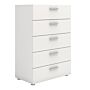 Pepe Chest Of 5 Drawers In White