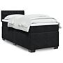 Vidaxl Box Spring Bed With Mattress Black 100x200 Cm Velvet