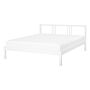 Bed Frame White Pine Wood Eu Double Size 4ft6 Slatted Base