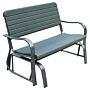 Outsunny Garden Double Glider Bench Hdpe Metal 2 Seater Swing Chair Porch Outdoor Patio Rocker