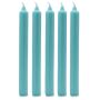 Solid Colour Dinner Candles - Rustic Aqua - Pack Of 5