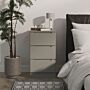 Milan 3 Drawer Bedside Cabinet In Dusk Grey