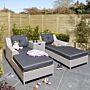 Prestbury Twin Sun Lounger Putty Grey