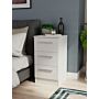 Contrast 3 Drawer Bedside Cabinet In Grey Matt