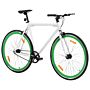 Vidaxl Fixed Gear Bike White And Green 700c 51 Cm