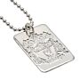 Liverpool Fc Silver Plated Dog Tag & Chain