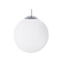 Pendant Lamp White Glass Silver Elements Globe Shape 1-light