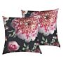 Set Of 2 Decorative Cushion Multicolour Flower Print Square 45 X 45 Cm Modern Décor Accessories