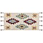 Area Rug Multicolour Cotton 80 X 150 Cm Rectangular Hand Tufted Tribal Motif