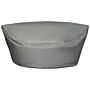 Garden Furniture Cover Grey Pvc Polyester 140 X 135 X 80 Cm Rain Cover