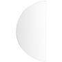 Hanging Led Mirror 60 X 120 Cm Half-round Modern Contemporary Bathroom Vanity Wall Mounted Make-up Bedroom Beliani