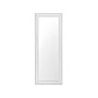 Wall Hanging Mirror White With Silver 50 X 130 Cm Vertical Dresser Gesso Finish