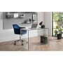 Kahlo Velvet Swivel Office Chair Blue/chrome