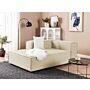 Chaise Lounge Beige Linen Upholstery Synthetic Legs Right Hand Aprica