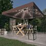 Vidaxl Gazebo With Led String Lights 3x3 M Taupe