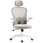 Vinsetto Multi-adjustable Office Chair, With Lumbar Support, Headrest And Mesh Back - Grey