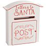 Homcom Christmas Post Box, Letters To Santa Mailbox, Wall Mounted Postbox, Christmas Decoration For Indoor And Outdoor, White