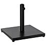 Outsunny Steel Square Parasol Stand Base W/ Adjustable Knob Umbrella Stand Black