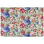 Rug Multicolour Cotton 200 X 300 Cm Floral Pattern Flat Weave Jacquard Woven