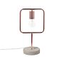 Table Lamp Copper Colour Metal Concrete Frame