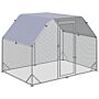 Pawhut Chicken Run With Roof, Walk In Chicken Coop For 4-6 Chickens, Hen House Duck Pen Outdoor, 280x190x195 Cm