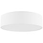 Flush Lamp White Polycotton Ø 45 Cm