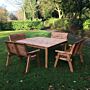 Eight Seater Square Table Set - Green