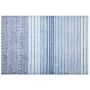 Rug Blue Viscose 160 X 230 Cm Striped Geometric Pattern Hand Woven