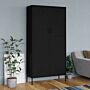 Vidaxl Wardrobe Black 90x50x180 Cm Steel