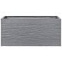 Plant Pot Grey Fibre Clay 80 X 37 X 38 Cm Rectangular Planter