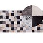 Area Rug Multicolour Cowhide Leather 80 X 150 Cm Rectangular Handcrafted