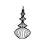 Pendant Ceiling Lamp Black Metal Open Cage Shade Industrial