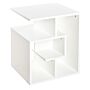 Homcom Side Table, 3 Tier End Table With Open Storage Shelves, White