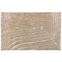 Area Rug Beige Polyester Cotton Backing 200 X 300 Cm Decorative Tassels Floor Mat Classic Design