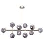 Pendant Lamp Silver Steel And Glass 10 Lights Modern Design Ceiling Light