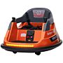 Homcom Bumper Car, 360° Rotation Spin 12v Kids Electric Car With Lights, Music, For Ages 1.5-5 Years - Orange