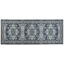 Runner Rug Runner Grey And Blue Polyester 80 X 200 Cm Oriental Distressed Decorations