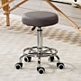 Vinsetto Pu Leather Rolling Stool, Height Adjustable Stool Chair With Wheels For Salon, Massage, Spa, Grey