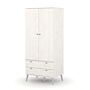 Augusta Curve 2 Door, 2 Drawer Wardrobe