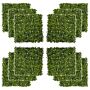 Outsunny 12pcs Artificial Boxwood Wall Panels 50cm X 50cm Grass Privacy Fence Screen Faux Hedge Greenery Backdrop Encrypted Milan Grass