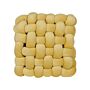 Knot Cushion Yellow Velvet 30 X 30 Cm Tied-up Plushy Square Decorative