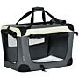 Pawhut 60cm Foldable Pet Carrier, With Cushion, For Miniature Dogs And Cats - Grey