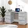 Vidaxl Writing Desk Concrete Grey 140x50x77 Cm Engineered Wood