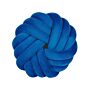 Knot Cushion Blue Velvet 30 X 30 Cm Tied-up Plushy Decorative